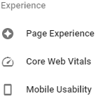 Google Search Console Page Experience Report