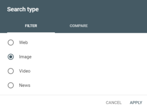 Google Search Console Search Types